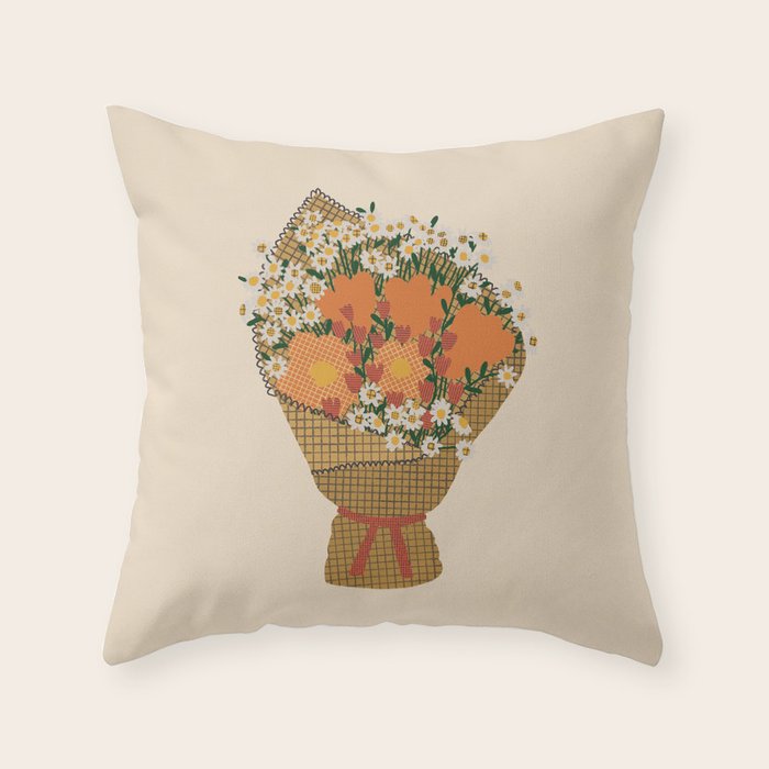 Wildflower Bouquet Throw Pillow Gallery Image 6