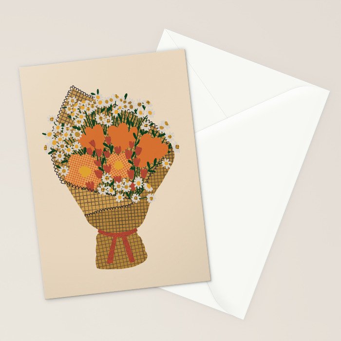 Wildflower Bouquet Stationery Card Gallery Image 2