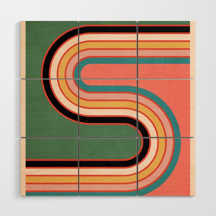 Geometric Shapes 47 Wood Wall Art Gallery Image 1