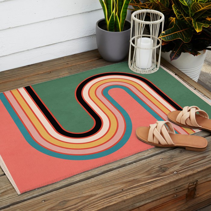 Geometric Shapes 47 Outdoor Rug Gallery Image 2
