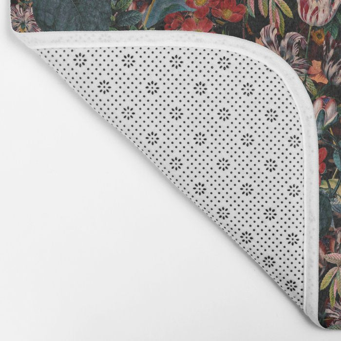Dark Garden Flowers Bath Mat Gallery Image 2
