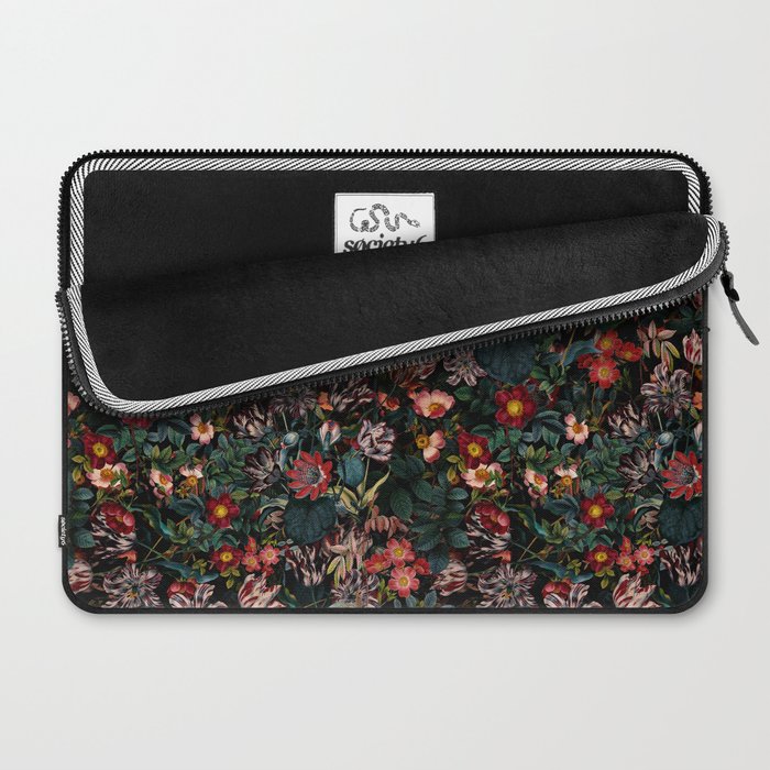 Dark Garden Flowers Laptop Sleeve Gallery Image 2