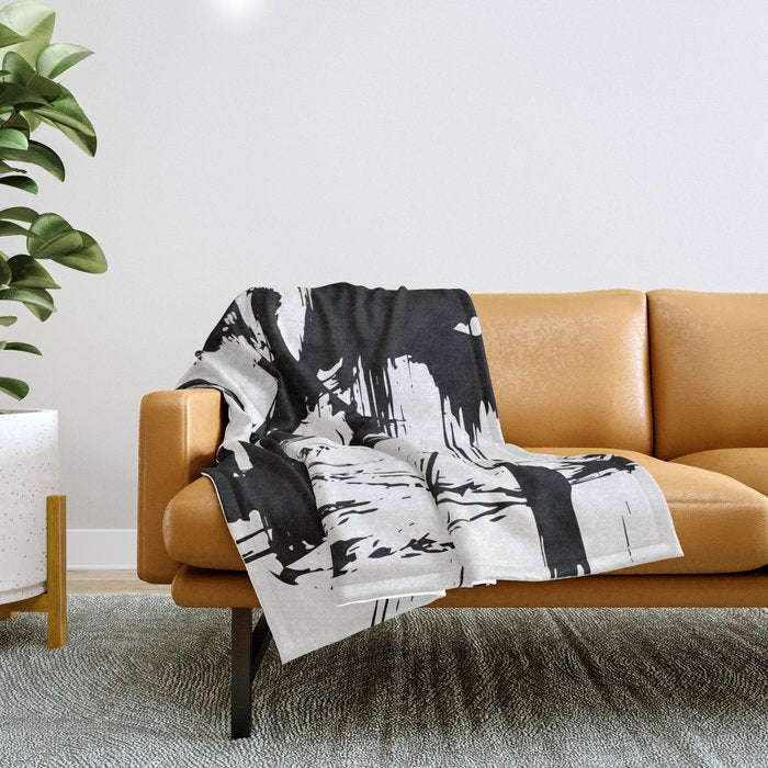 Brushstrokes No.12A by Kathy Morton Stanion Throw Blanket Gallery Image 1