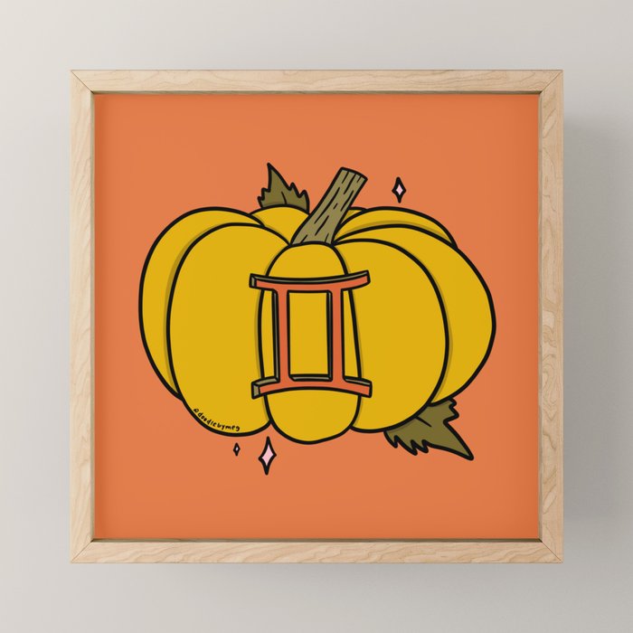 Gemini Pumpkin Mini Art Print Gallery Image 1