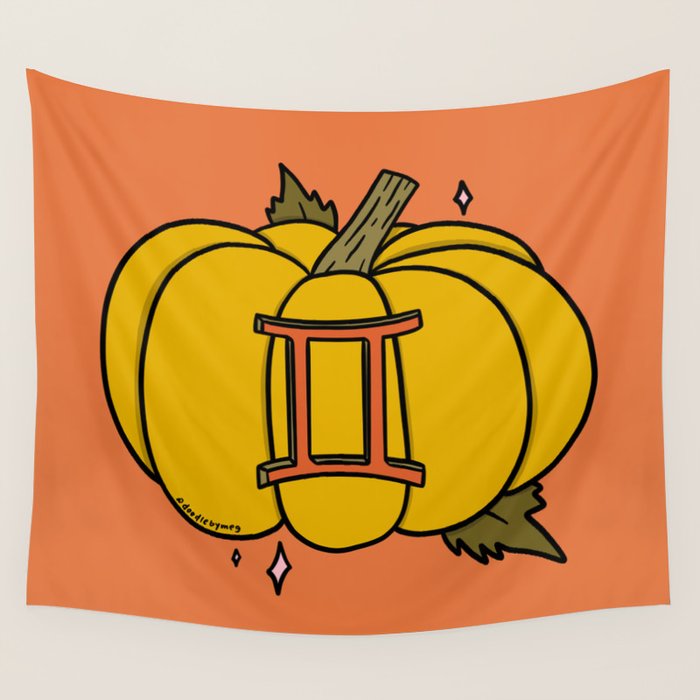 Gemini Pumpkin Wall Tapestry Gallery Image 1