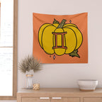 Gemini Pumpkin Wall Tapestry Gallery Image 2