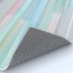 Abstract Watercolor Waves in Sky & Seafoam Rug Gallery Image 4