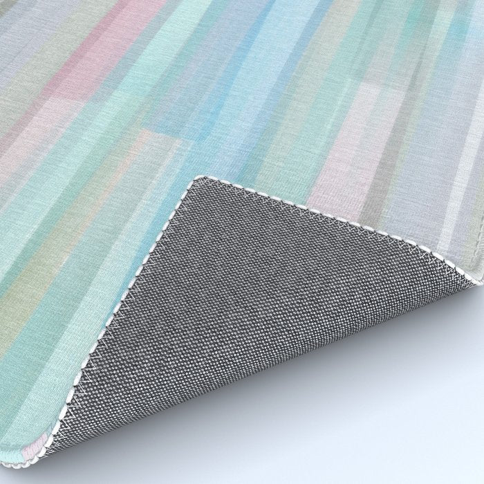 Abstract Watercolor Waves in Sky & Seafoam Rug Gallery Image 4