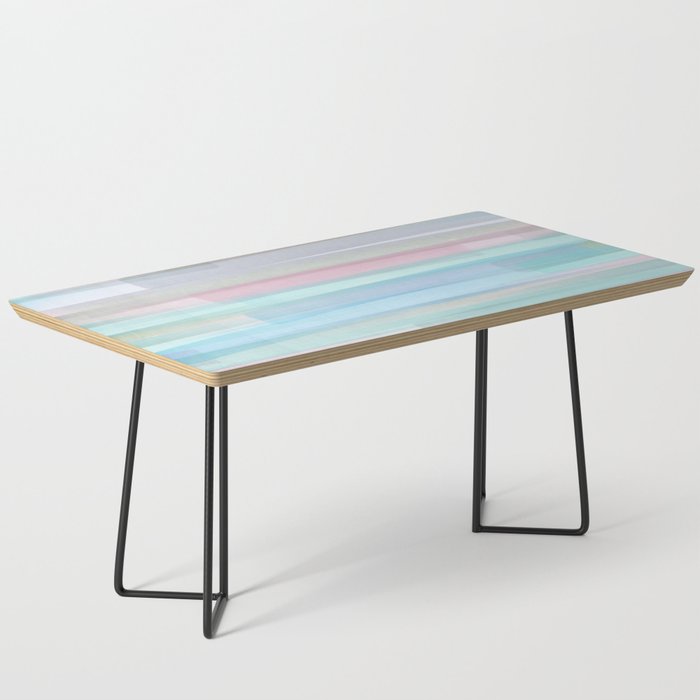 Abstract Watercolor Waves in Sky & Seafoam Coffee Table Gallery Image 1