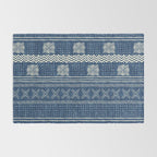 Geometric Stripe Blue Rug Gallery Image 2