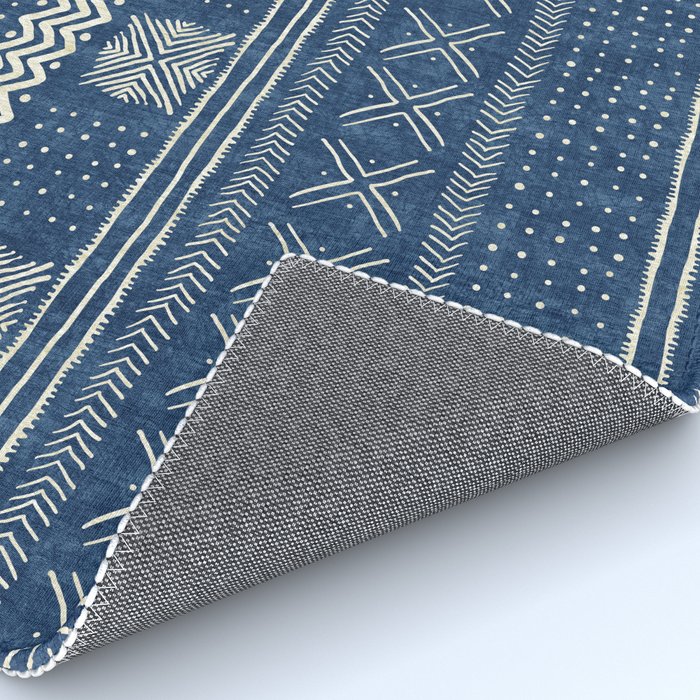 Geometric Stripe Blue Rug Gallery Image 4