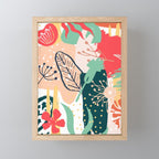 Summer Floral Prints, Abstract, Red and Green, Colourful Prints. Mini Art Print Gallery Image 1