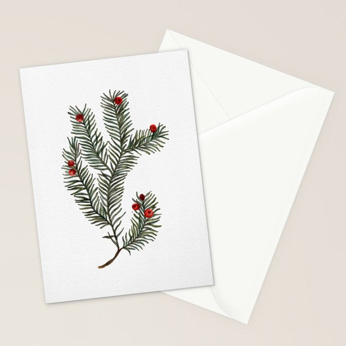 Evergreen Elegance Stationery Card Gallery Image 2