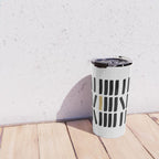 Black and Gold Abstract Travel Mug Gallery Image 4