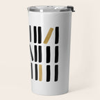 Black and Gold Abstract Travel Mug Gallery Image 2