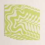 Liquid Swirl Retro Contemporary Abstract Pattern 2 in Light Lime Linden Green and Beige Wrapping Paper Gallery Image 3