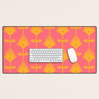 Yellow Fan Florals Desk Mat Gallery Image 1