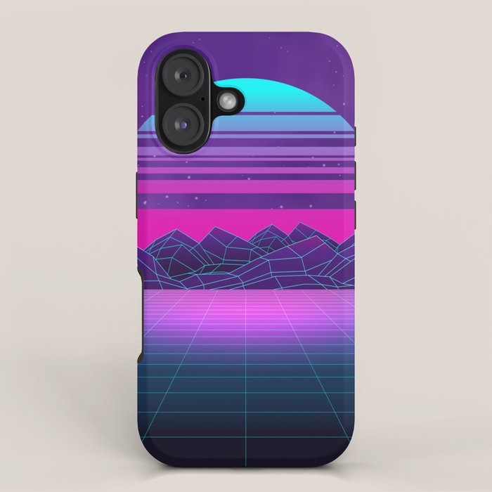 Future Sunset Vaporwave Aesthetic iPhone Case Gallery Image 1
