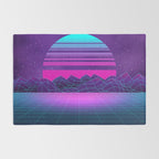 Future Sunset Vaporwave Aesthetic Rug Gallery Image 2