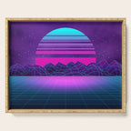 Future Sunset Vaporwave Aesthetic Serving Tray Gallery Image 1