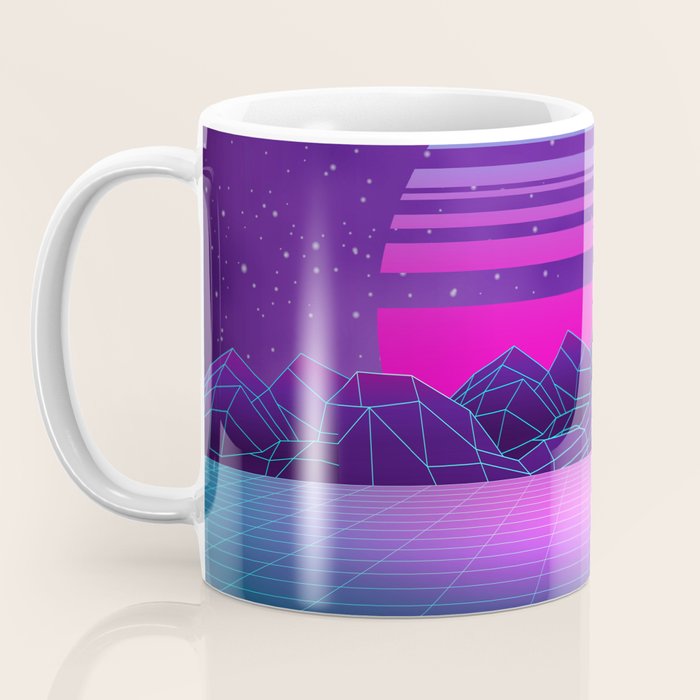 Future Sunset Vaporwave Aesthetic Coffee Mug Gallery Image 3