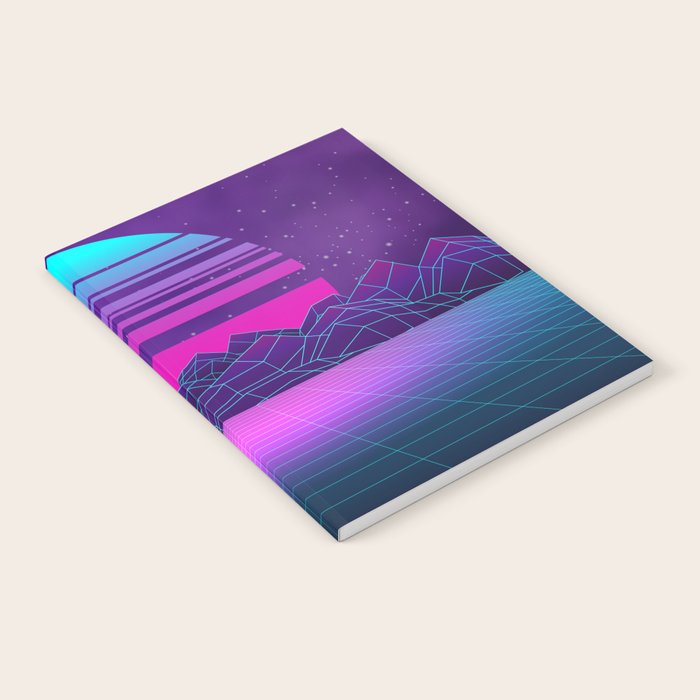 Future Sunset Vaporwave Aesthetic Notebook Gallery Image 2