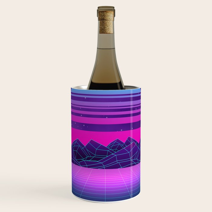 Future Sunset Vaporwave Aesthetic Wine Chiller Gallery Image 1