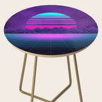 Future Sunset Vaporwave Aesthetic Side Table Gallery Image 2
