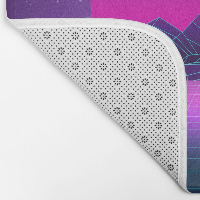 Future Sunset Vaporwave Aesthetic Bath Mat Gallery Image 2