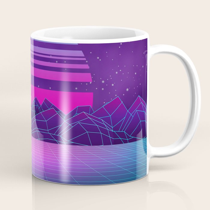 Future Sunset Vaporwave Aesthetic Coffee Mug Gallery Image 1