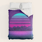 Future Sunset Vaporwave Aesthetic Comforter Gallery Image 6