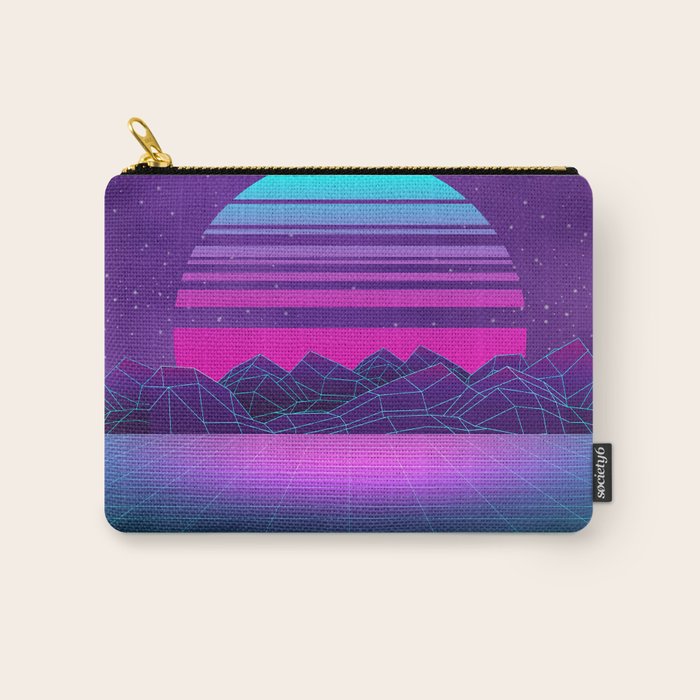 Future Sunset Vaporwave Aesthetic Carry All Pouch Gallery Image 1