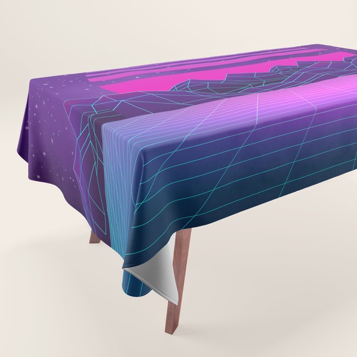 Future Sunset Vaporwave Aesthetic Tablecloth Gallery Image 1