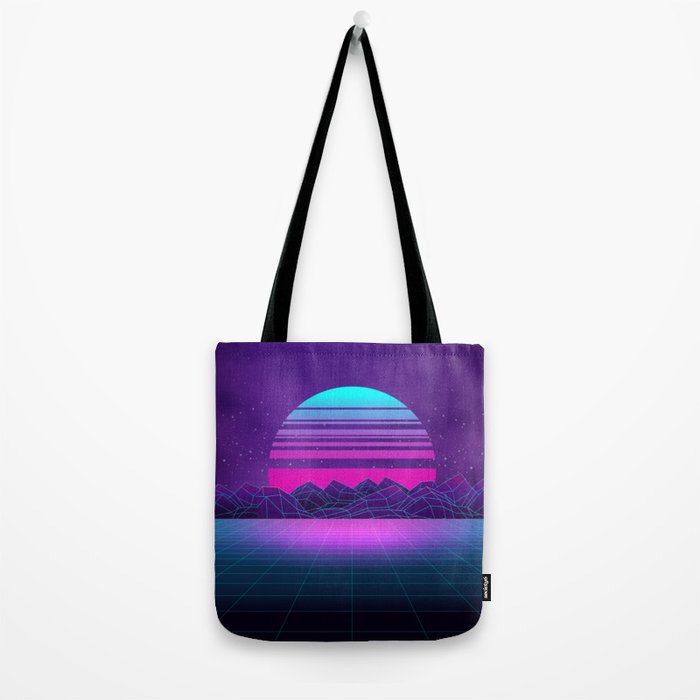 Future Sunset Vaporwave Aesthetic Tote Bag Gallery Image 2