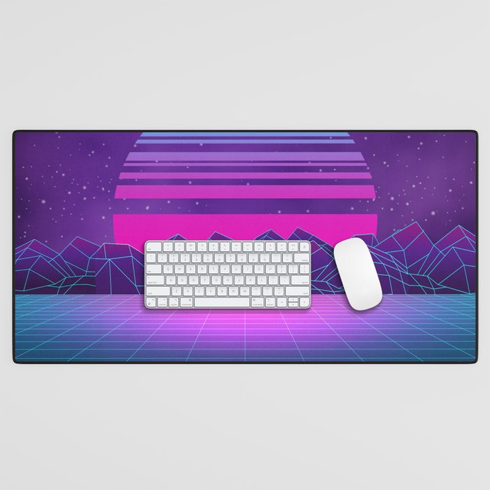 Future Sunset Vaporwave Aesthetic Desk Mat Gallery Image 1