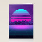 Future Sunset Vaporwave Aesthetic Stationery Card Gallery Image 2