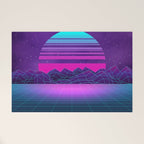 Future Sunset Vaporwave Aesthetic Welcome Mat Gallery Image 1