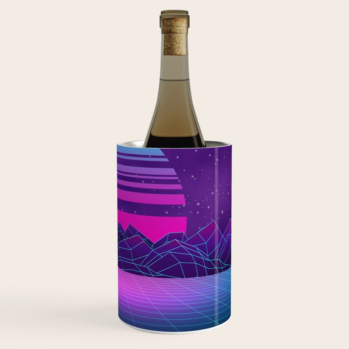 Future Sunset Vaporwave Aesthetic Wine Chiller Gallery Image 3