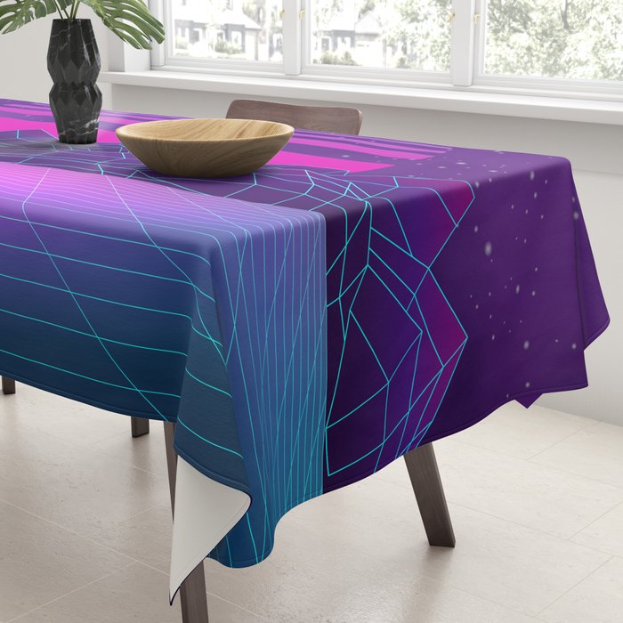Future Sunset Vaporwave Aesthetic Tablecloth Gallery Image 3
