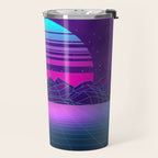 Future Sunset Vaporwave Aesthetic Travel Mug Gallery Image 2