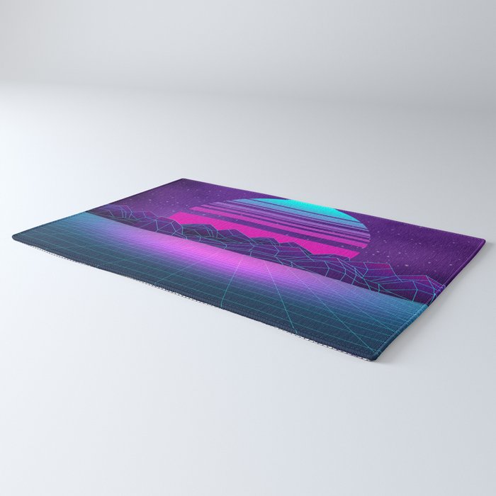 Future Sunset Vaporwave Aesthetic Rug Gallery Image 3