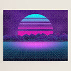 Future Sunset Vaporwave Aesthetic Jigsaw Puzzle Gallery Image 1