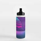 Future Sunset Vaporwave Aesthetic Water Bottle Gallery Image 2