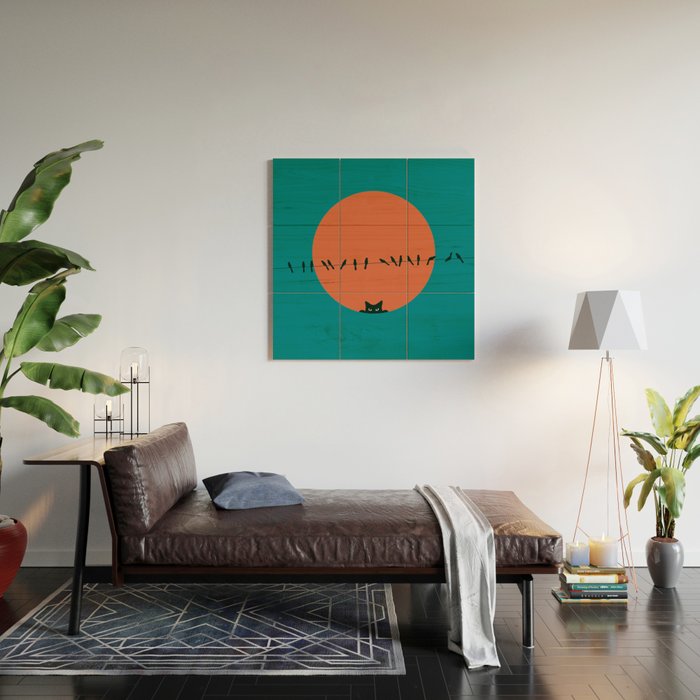 Cat Landscape 186 Wood Wall Art Gallery Image 2