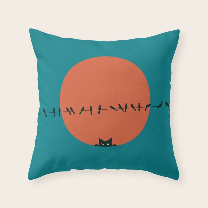 Cat Landscape 186 Throw Pillow Gallery Image 6