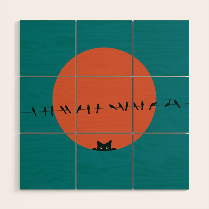 Cat Landscape 186 Wood Wall Art Gallery Image 1