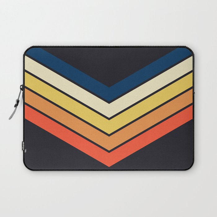 Madana - V Shaped Retro Stripes 70s Style Design Laptop Sleeve Gallery Image 1