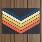 Madana - V Shaped Retro Stripes 70s Style Design Outdoor Rug Gallery Image 1