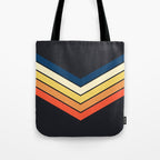Madana - V Shaped Retro Stripes 70s Style Design Tote Bag Gallery Image 1