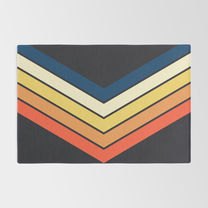 Madana - V Shaped Retro Stripes 70s Style Design Rug Gallery Image 2